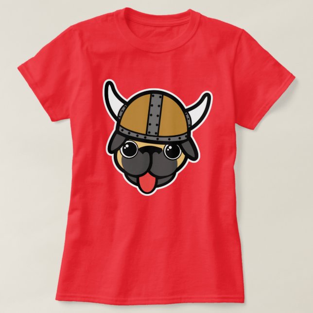 Viking Pug Tee (Design framsida)