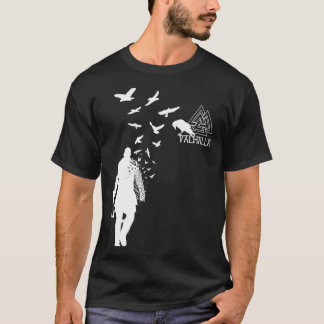 Viking Ragnar Lodbrok Valhalla Odin Ravens Pullove T Shirt