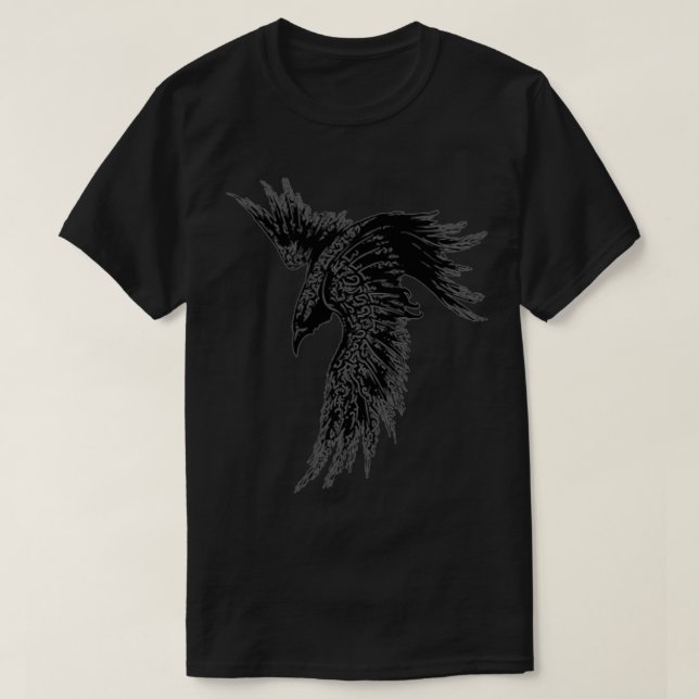 Viking Raven Norse Mythology DESIGN SMALL FRONT BI T Shirt (Design framsida)