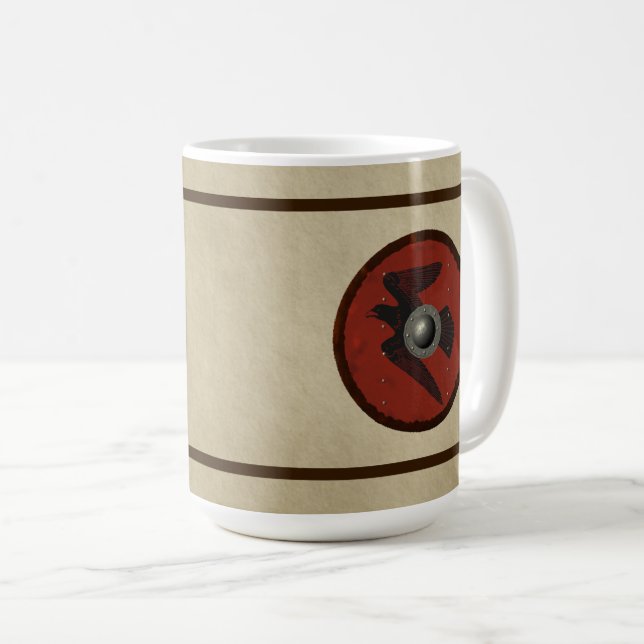 Viking Raven Shield Kaffemugg (Framsida höger)