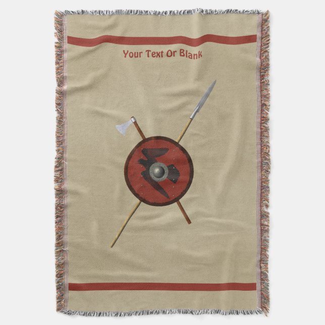 Viking Raven Shield och Weapons Filt (Framsidan Vertikal)