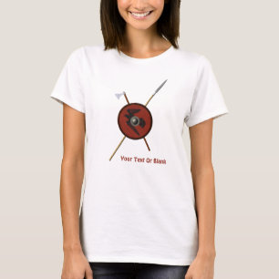Viking Raven Shield och Weapons T Shirt