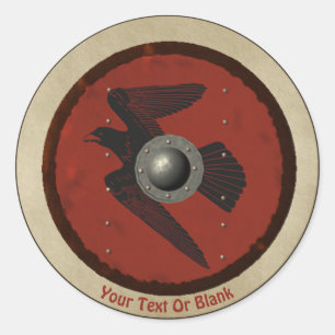 Viking Raven Shield Runt Klistermärke