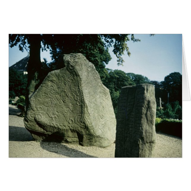 Viking Rune-sten Hälsningskort (Framsidan Horizontal)