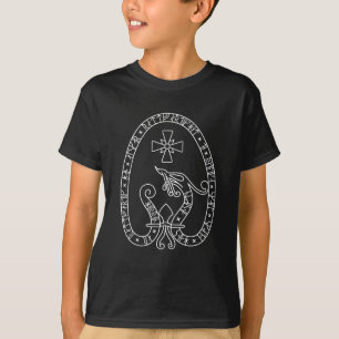 Viking Rune Stone black and white T Shirt