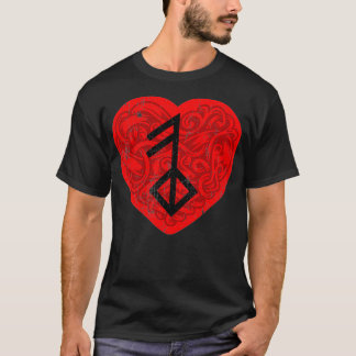Viking Rune- symbol för Kärlek Ancient Norse Runic T Shirt
