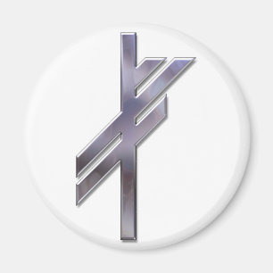 Viking Rune-tur-silver Magnet
