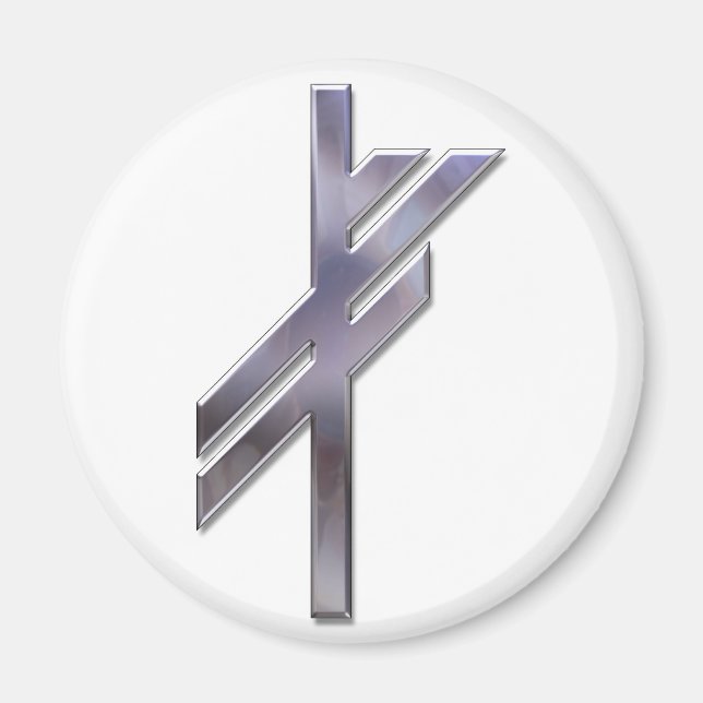 Viking Rune-tur-silver Magnet (Framsidan)