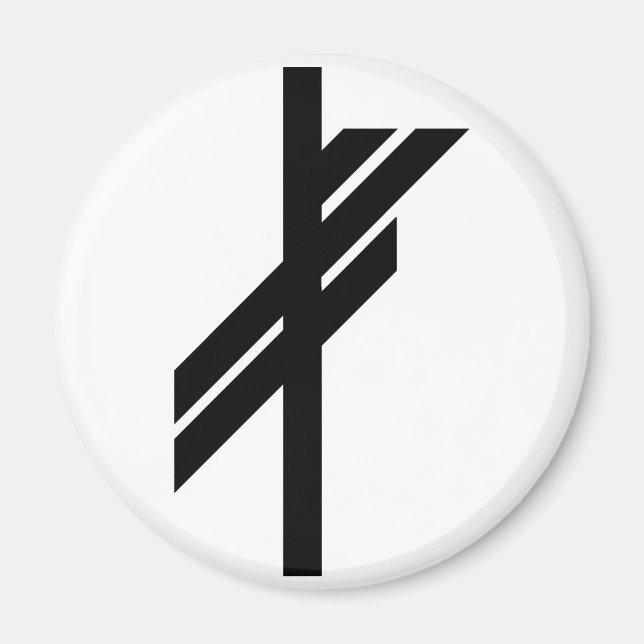 Viking Rune - Tur - svart Magnet (Framsidan)