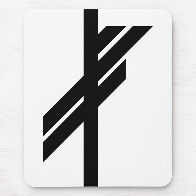 Viking Rune - Tur - svart Musmatta (Framsidan)