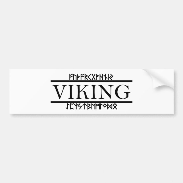 Viking Runes Bumper-etikett Bildekal (Framsidan)