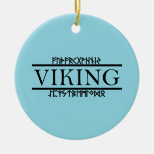 Viking Runor Ornamenter Julgransprydnad Keramik
