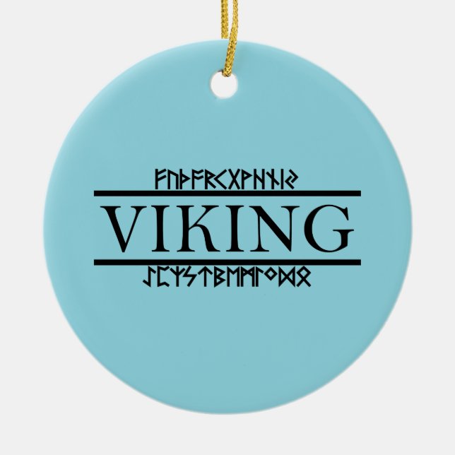 Viking Runor Ornamenter Julgransprydnad Keramik (Framsidan)