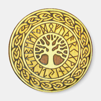 Viking Runor with Träd-kylskåp Magnet