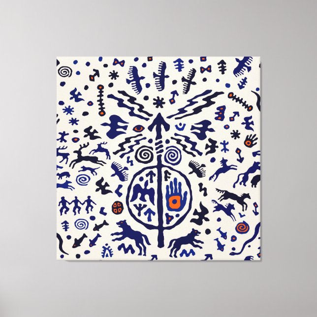 Viking Schaman Ritisk Talisman Canvastryck (Framsida)