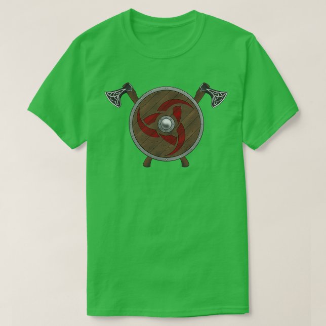 Viking Shield Axes Red 1 T Shirt (Design framsida)