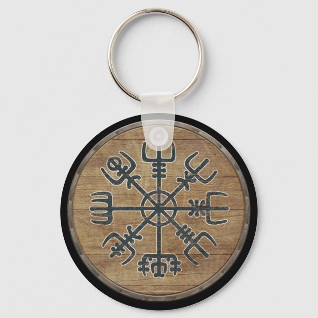 Viking Shield Keychain - Vegvisir Nyckelring (Framsida)
