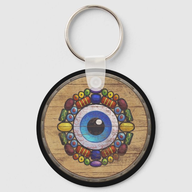 Viking Shield Keychain - Völva Nyckelring (Framsida)