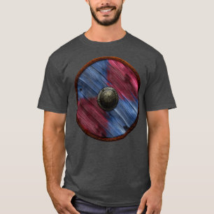 Viking Shield-kvarteret röd blå T Shirt