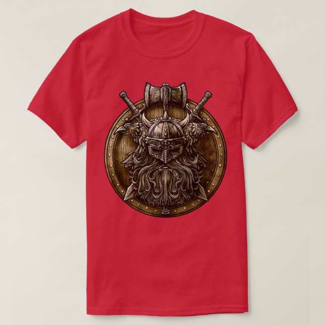 Viking Shield Nordic Valhalla Classic TShirt T Shirt (Design framsida)