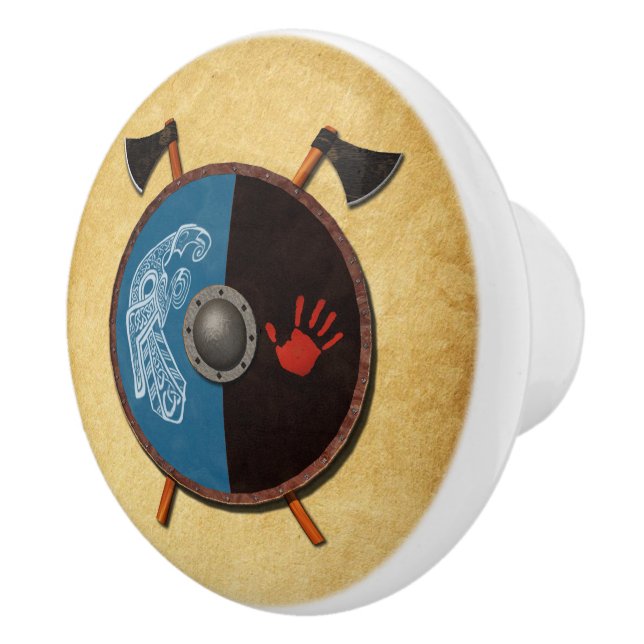 Viking Shield och Axes Knopp (Höger)