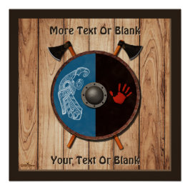 Viking Shield och Axes Perfect Poster
