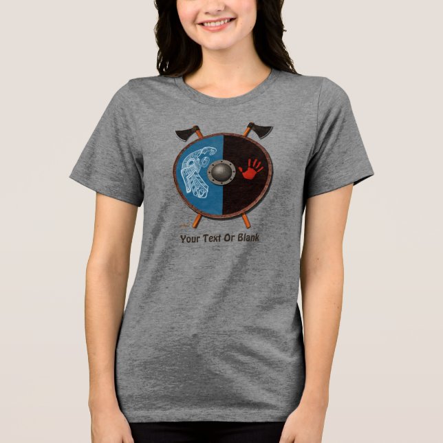 Viking Shield och Axes T Shirt (Framsida)