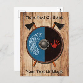 Viking Shield och Axes Vykort