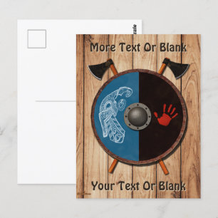 Viking Shield och Axes Vykort