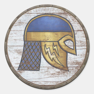 Viking Shield Sticker - Helm Runt Klistermärke