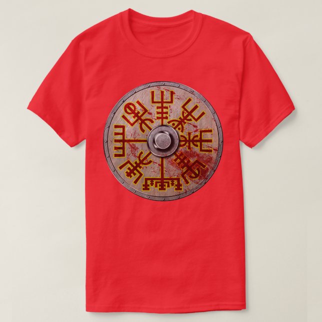 Viking Shield Vegvisir T Shirt (Design framsida)