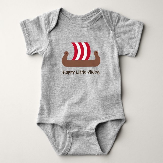 Viking Ship Baby - Nordic Infant - Bodysuit T Shirt (Framsida)