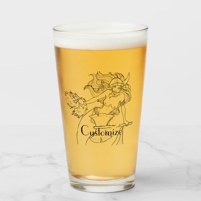 Viking Sjöjungfru Warrior Thunder_Cove Glaskopp (Framsida fylld)