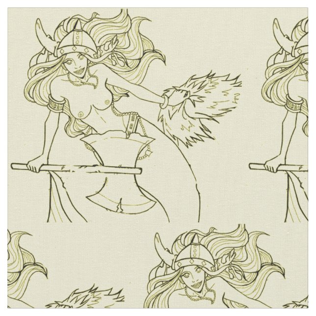 Viking Sjöjungfru Warrior Thunder_Cove  Tyg (Närbild)