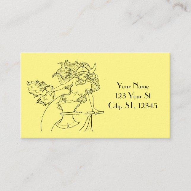 Viking Sjöjungfru Warrior Thunder_Cove Visitkort (Framsida)