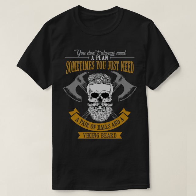viking skard fars dag Shirt T (Design framsida)