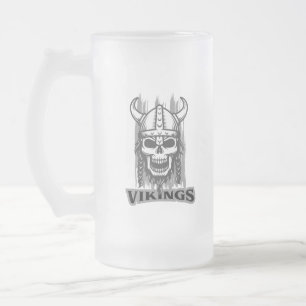 Viking Skeleton Beer Mugg - Fryst glasdesign