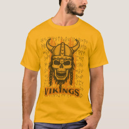 Viking Skeleton Orange T Shirt
