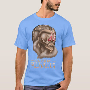 Viking Skeleton Se dig i Valhalla Raven Mytholog T Shirt