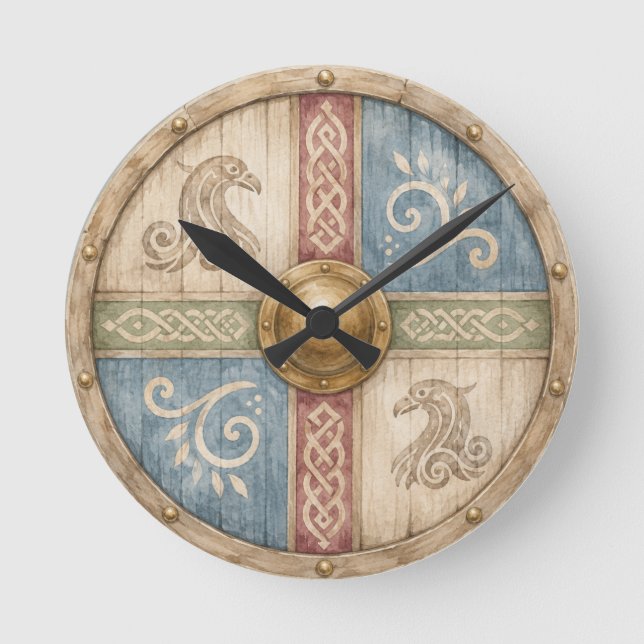 Viking Skepp Baby Rum Rund Klocka (Framsida)