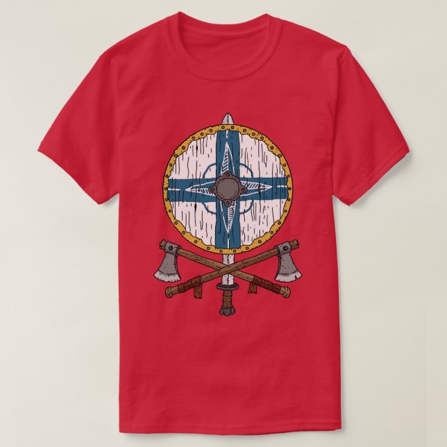 Viking sköld Finlands NATO-emblem T Shirt (Design framsida)