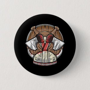 Viking Sköld - Krigare Logo Knapp