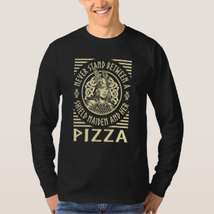 Viking Sköldmö Pizza Älskare Norsk Rolig Valhall T Shirt