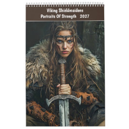 Viking Sköldmöer – Porträtt Av Styrka Kalender