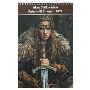 Viking Sköldmöer – Porträtt Av Styrka Kalender