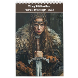 Viking Sköldmöer – Porträtt Av Styrka Kalender