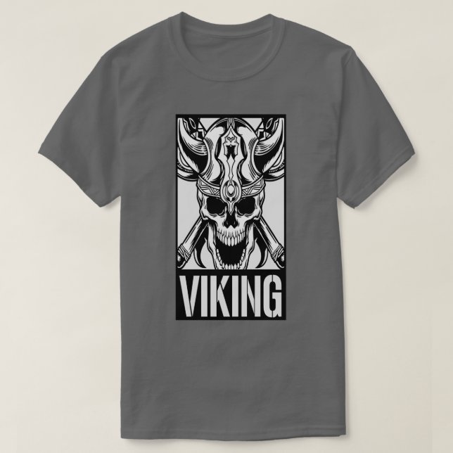 Viking Skull 4 T Shirt (Design framsida)
