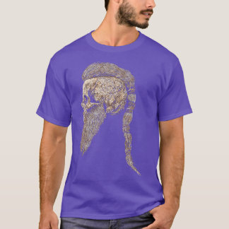 Viking Skull Beard Lodbrok Beard T Shirt