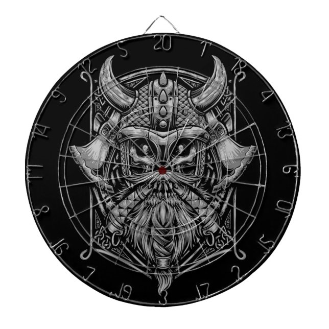 Viking Skull Dartboard Darttavla (Framsidan)