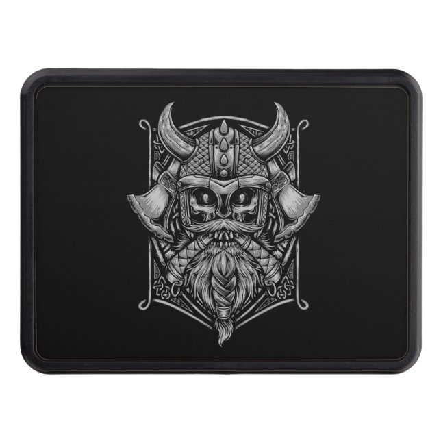 Viking Skull Hitch Cover Dragkroksskydd (Framsidan)